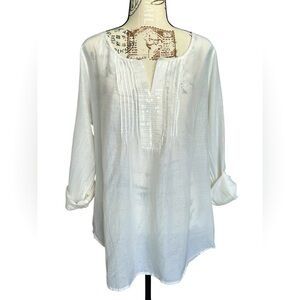 Express uniquely soft blend of cotton and silk blouse NWOT size large